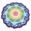 147147cm Round Yoga Mat Handduk Tapestry Tassel Decor med blommor Mönster Cirkulär TABLECLOTH Strand Picknick Mat5389345