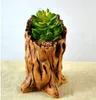 2018 New Creative Imitating Wood Flower Planters for Succulents Bonsai Cement Flowerpots8393415