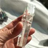 Hoge kwaliteit Natuurlijke Clear Crystal Smoking Pip Pentagonal Steiler Quartz Stone Tabak Pijp Healing Rhomboid Point met 1pcs Filter