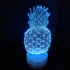 Ananas 3D lamba Yaratıcı Küçük Masa Lambası Akrilik LED Gece Işığı Touch 7 Renk Değiştirme Masa Masa Lamba Partisi Dekoratif Light5866304