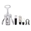 Red Wine Bottle Cap Opener Corkscrew Vacuum Stopper Foil Cutter Pourer Kit Energy Saving