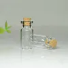 Flacons de 2ml en verre transparent avec bouchons, Mini bouteille en verre, bouchon en bois, bocaux d'échantillon vides, petites bouteilles de souhait artisanales mignonnes de 16x35x7mm