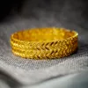 Bracelet de poignet de 17 mm de large, motif feuille de chaîne, or jaune 18 carats, classique, rempli de bracelet pour homme et femme, 7,87 pouces de long