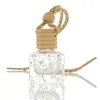 10 ml voiture suspendus bouteilles de parfum voiture pendentif accessoires vide carré verre cosmétique parfum emballage conteneur LX3194