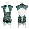 Hot Sexy Lingerie Women Set Lace Peacock Embroidery Cheongsam Lingerie erotica Sexy Hot Hollow Backless Sexi Woman