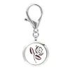 Hund / Cat Paw Keychain Essential Oil Aroma Diffuser Parfym Locket med hummerlås Keychain Keyring med 5 st Free Pads KA61-KA70