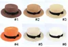 Man Women Straw Hat Summer Beach Hats Children And Adult Size Flat Top Straw Hat Men Boater Hats Flat Bowler Hat