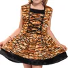 子供のためのeraspookyカルナバルコスチュームのためのかわいいヘッドバンドの子供コスプレの素敵なハロウィーンの衣装タイガーコスチュームドレス