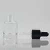 Vetro da 15 ml in vetro trasparente glassata glassata dropper drop drop pilette barattoli di imballaggio cosmetico per la spedizione veloce f1126