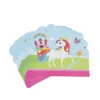 10 adet / grup Güzel Unicorn Karikatür Tema Parti Kağıt Davetiye Parti Süslemeleri Çocuklar Bebek Duş Malzemeleri Parti Iyilik