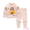 Dzieci Baby Boys Dziewczyny Zestawy Odzieżowe Dres Cotton Sport Suit Cartoon T-shirt + Spodnie Ubrania dla dzieci Zestawy 0325