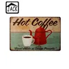 Italia Paris Hot Coffe Pintura 8x12inch Vintage Poster Metal Lata Sinais Publicidade Café Shop Shop Bar Home Cozinha Da Parede Decoração Placa