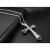 Hip Hop Old School Senaste Fashion Cross Silver Necklace Pendant, montering för DIY Wish Necklace Women Man Jewelry S18101607