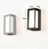 Utomhus LED Wall Lamp 18W Vit/varmt ljus Aluminium Ytmonterad rektangelform