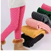 Leggings d'hiver épais et chauds pour bébés filles, pantalons à pois de couleur bonbon pour filles en bas âge, pantalons en velours Legins Getry