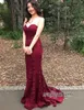 Burgundy Sexy Sweetheart Strapless Lace Mermaid Bridesmaid Dresses Maid of Honor Wedding Guest Dresess Plus Size Prom Dresses Vestidos