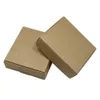 Brown 30pcslot 104x92x3 cm Kraft Paper Wedding Boxes for Ornament Jewelry Wrap Cookie Cardboard Handmade Soap Candy Storage Pac7007486