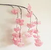 100pcs Fake Cherry Blossom Flower Branch Begonia Sakura Tree Stem 150cm Long for Event Wedding Party Artificial Decorative Flowers