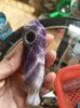 Natural Dream Amethyst Crystal Point Wand Pipe Florite Quartz Gemstone Pipe Healing med 1st Metal Filters