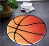 Kaymaz Basketbol 3D Baskı Yuvarlak şekil Çocuk Odası Bedsides Halı Oturma Odası Halı Kapı Giriş Kat Mat Bilgisayar sandalye paspaslar Yıkanabilir