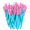 Disposable Mascara Wands Blue Handle Pink Head Lashes Brushes 500pcs/lot Nylon Makeup Brushes Eyelash Extension Tools