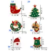 Árvore de Natal Papai Noel broche de pino Decorações Grinalda dos desenhos animados Broches Para Jóias Mulheres Clotihing encanto do feriado de inverno presente HH7-1861