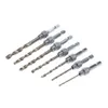 Freeshiping 7Pcs furadeira outil électrique Core Drill Bit Set Trou Perforateur Charnière Tapper pour Portes Auto-Centrage Outils De Travail Du Bois fraise