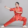 Nakış ejderha Tai chi giyim pamuk bahar ve yaz giyim kadın Taichi sabah elbise leotard pamuk erkek Wushu Performans