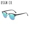 DSGN CO Brand Mode Sonnenbrille für Männer und Frauen klassisch klassisches halbfreie Quadratgläser 12 Farbe UV4009355993