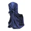 Hot Sale New 21 Color Self Tie Universal Satin Chair Cover For Wedding Party Banquet Event Xmas Decorations Restaurant Supplier