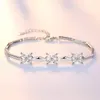 High Quality Flower Charm Friendship Bracelets For Women Clear Cubic Zirconia Wedding Jewelry Valentine039s Day Gift WHG564869720