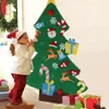 DIY vilt kerstboom met pedant ornamenten kerstcadeaus Nieuwjaar deur muur opknoping xmas decoratie kinderen handmatige accessoires WX9-1042