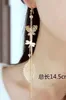 Heiße Art-koreanische Libellen-Schmetterlings-Quasten-Ohrringe, ultralange Art-Auricula-Ohrschnur-Ohrringe, stilvoll, klassisch, exquisit