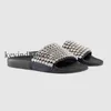 women causal indoor loafers and ggs''gg Crystal beach slippers Embellished outdoor pool slide sandals men