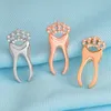 Spilla in oro Sier Rose Tooth con corona di cristallo Dentista Dottore Infermiere Regalo di laurea Studente Badge Spilla da bavero Moda Breastpin