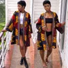 Женская Одежда Африканская Одежда Тотем Печать Куртка Длинные Рукава Сексуальная Ветровка Свободное Пальто Новый Стиль