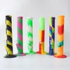 Silicone Water Pipe Glass Bong Dab Rig with 14.4mm Joint 14.4inches Silicone bong Oil Rigs DHL Free