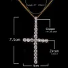 Hot Sales Hip hop Jewelry Men's Long Cross Necklace Pendant Charm Bling Ice Out Cubic Zircon With Chain For Gift