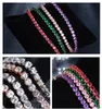 1 pièces goutte gros Bracelets en cristal avec Zircon argent or bracelet blanc vert rose violet vert pierre femmes fille cadeaux BR016269Z