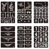 15 Styles 1 Sheet Henna Waterproof Tattoo Stencil Design Women Body Art Airbrush Paint Temporary Tatoo Sticker #275072