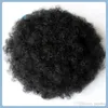 Ludzkie włosy Krótkie Afro Puff Ponytail Kawałki Włosów 5 Kolory Avialbe African American Wrap Remy Human Ponytail ze sznurkiem i klipsami 140g