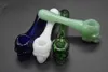 Crâne Brûleur À Huile Épais Verre Cuillère Pipes 4 pouces Pipe En Verre Tabac Herbe Sèche 4,52 pouces Crâne Visage Main Pipes Coloré Fumer Des Conduites D'eau