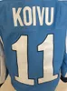 VIN 1998 Team Finland 11 Saku Koivu Retro Hockey Jerseys 8 Teemu Selanne 27 Teppo Numminen Vintage Blue Blue Hockey Jersey 2002 M-XXXL