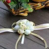 Groothandel Pols Corsage Bruidsmeisje Zusters Hand Bloemen Kunstzijde Kant Bruid Bloemen Voor Bruiloft Decoratie rekwisieten