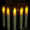 LED -lichte kegel kaarsen elektronische taps kaarsenbatterij werken vlamloos voor bruiloft verjaardagsfeestje decoraties benodigdheden 2 7ag II7607021