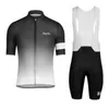 Rapha Quick Dry Bike Clothing Men Pro Team Short Sleeve MTB Bike Cycling Jersey Set Maillot Ciclismo Cycling Wear Sets Y21030617