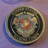 Gratis frakt 10st / Lot, United States Marine Corps Commemorative Challenge Coin Collectible i kapsel