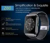 Bluetooth Akıllı Seyretmek Telefon Z60 Paslanmaz Çelik Destek SIM TF Kart Kamera Spor Izci GT08 U8 DZ09 A1 V8 Smartwatch IOS Android için