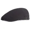 Leisure British Men Beret Wool Felt Newsboy Caps Solid European US Peaked Cabbie Cap Driving Casquette Forward Hats for Male