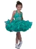 Halter Bling Bling 2019 Petit Pageant Cupcake Robes Bretelles En Bas Âge Cristal Court Mini Robe Enfants Magnifiques Volants Tutu Fleur G3206